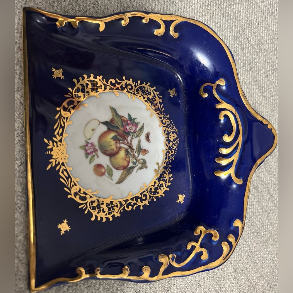tray from Formalities by Baum Bros.tray,adorned with a beautiful apple blossom